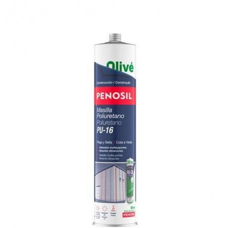 MASILLA DE POLIURETANO PU-16 NEGRO CARTUCHO 300ML