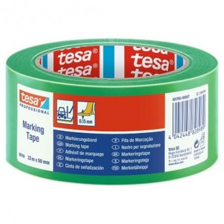CINTA SEÑALIZADORA VERDE 33MX50MM 60760-00097-15
