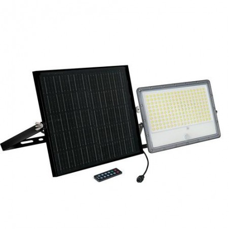FOCO SOLAR PIR Y PANEL SOLAR EXT IP65 18W 3500LM