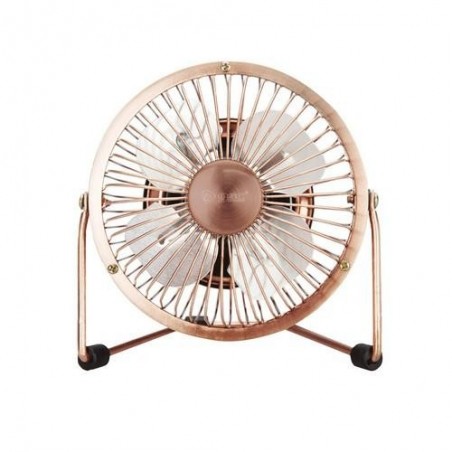 MINI VENTILADOR SOBREMESA 9,5CM 2,5W 5V DC COBRE