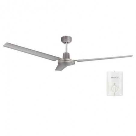 VENTILADOR TECHO SALTOK MANDO Ø142 220-240V NIQUEL