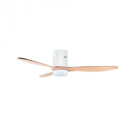 VENTILADOR TECHO DC 132CM 35W BLANCO/MADERA