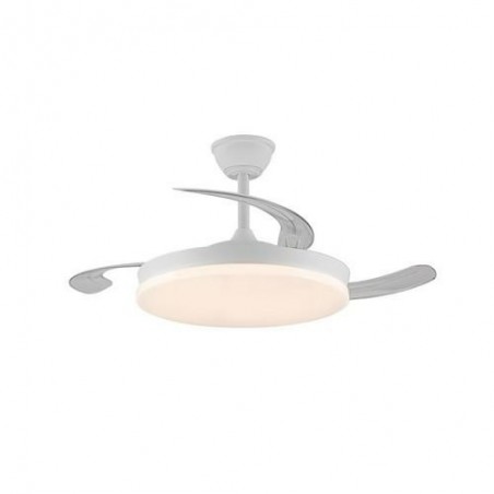 VENTILADOR TECHO ASPAS RECTRAC MILKY 45W BLANCO