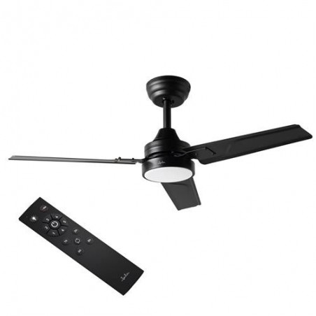 VENTILADOR DE TECHO METAL 40W 106CM NEGRO LED 15W