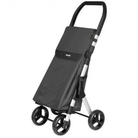CARRO DE COMPRA 46L MUUVI UP 4 RUEDAS NEGRO