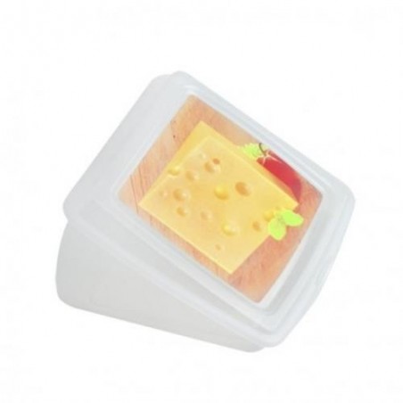 ESTUCHE PLASTICO CUÑA QUESO 13,5x13,5x7,5CM