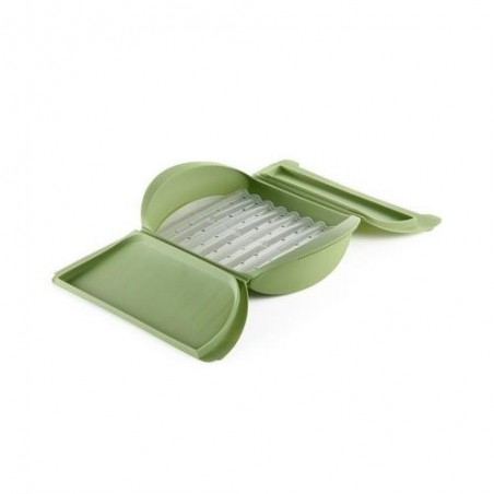 ESTUCHE DE VAPOR C/BANDEJA 4 PERSONAS COLOR VERDE