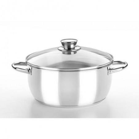 CACEROLA CON TAPA CRISTAL 22 CM. OPTIMA M451122