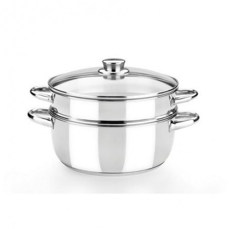 OLLA VAPOR OPTIMA 20 TAPA CRISTAL/ACERO INOX