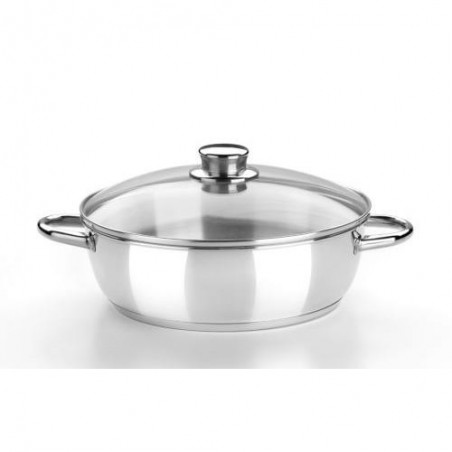 CACEROLA BAJA TAPA CRISTAL 26 CM. OPTIMA M456126