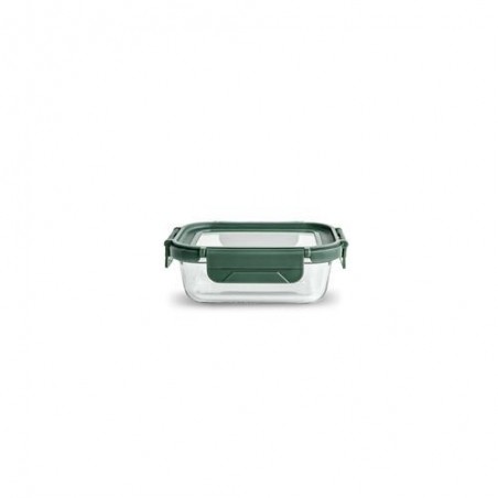 CONTENEDOR VIDRIO RECTANGULAR 370ML C/TAPA 8580-V