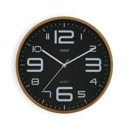 RELOJ PARED NEGRO 30CM  20550217