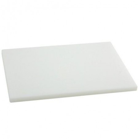 TABLA CORTAR POLIETILENO 38X28X1.5CM  BLANCA