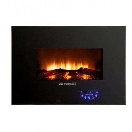 CHIMENEA ELECTRICA FUEGO REAL 1800W CM 8000 NEGRA
