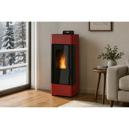 ESTUFA PELLETS XFS FIRESIDE NB-PG 9 KW ROJA