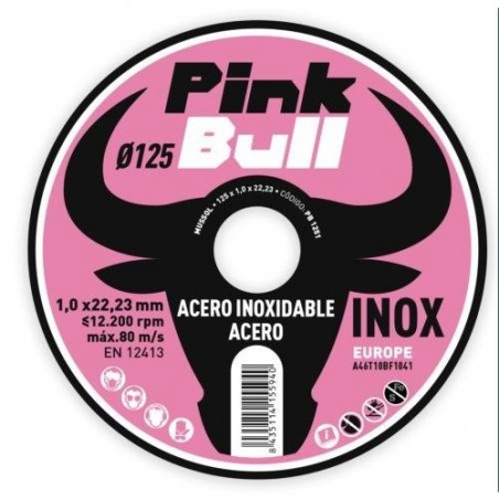 DISCO CORTE EXTRAF. INOX. PINK BULL 125 MM. PB1251