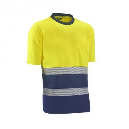 CAMISETA ALTA VISIBILIDAD LONDON AMAR/AZUL T.3XL