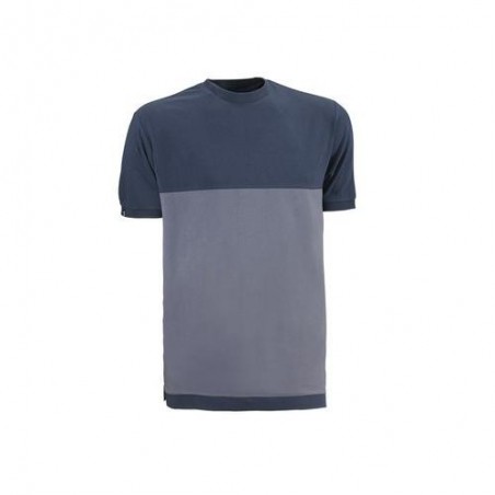 CAMISETA MANGA CORTA FENIX TRANSPIR GRIS/AZUL T.L