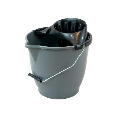 CUBO 13L NEGRO ASA METAL C/ESC EXTRA FUERTE AZUL
