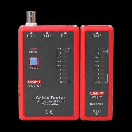COMPROBADOR TESTER DE CABLES RJ45/RJ11/BNC UT681C
