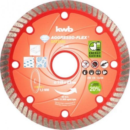 DISCO PORCELANICO D.115X1,2  AKKU-TOP  49721140