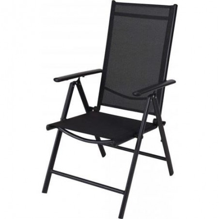 SILLON RESPALDO ALTO PLEGABLE ACERO TEXTILENE