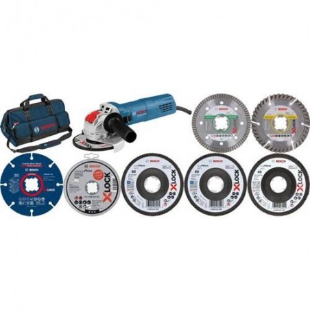 KIT AMOLADORA GWX 750115 + DISCOS XLOCK 115MM