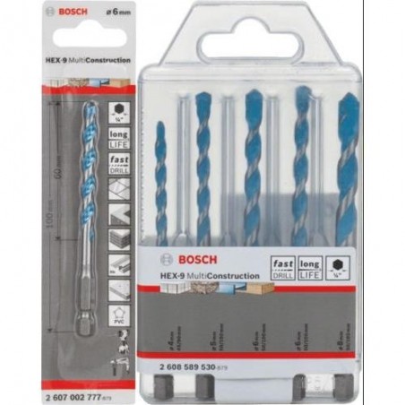 KIT 5+1 BROCAS: 3 EXPERT HEX9 HARDCERAMIC 6MM
