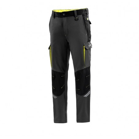 PANTALON TECH TROUSERS GRIS AMARILLO FLUOR TALLA M