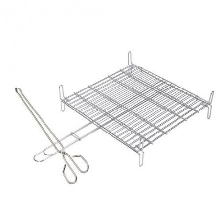 PARRILLA DOBLE INOX. 18/8 40X45CM.  2685
