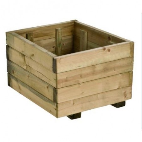 JARDINERA RUSTICA CUADRADA 40X40X27 CM  30L 400